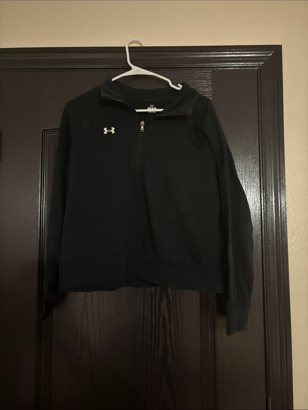 Under Armour Black Half-Zip Athletic Cropped Pullover